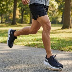 Hoka Men's Black and Gray Athletic Shoes Sz 10